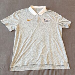 Nike Gray Polo Shirt with World Series Logo